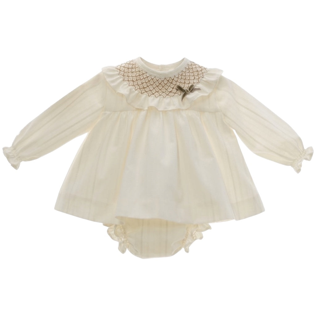 Jesusito Manga Larga Ceremonia con Nido de Abeja