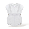 Conjunto Ceremonia Tirantes en Lino Gris Claro