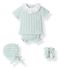 Conjunto Perle 4 Piezas Cuello Blonda Verde Menta