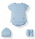 Conjunto de Perle 4 Piezas con Botones en Azul Indigo