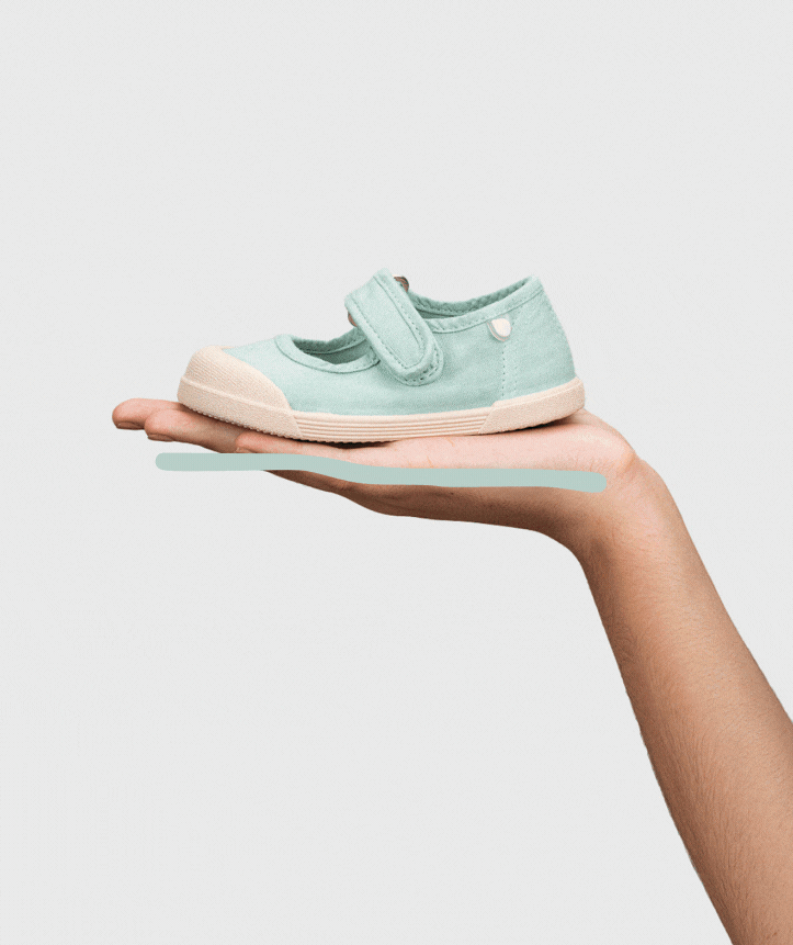 Merceditas de Lona Barefoot Menta