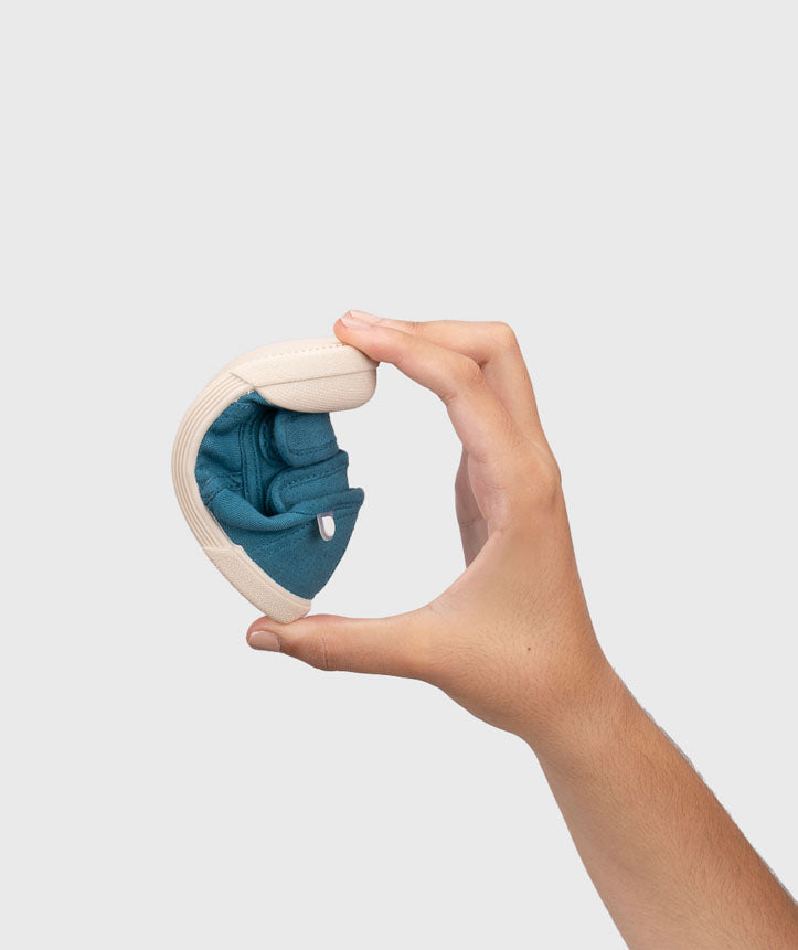 Zapato Lona Aguamarina con Cierre Magico