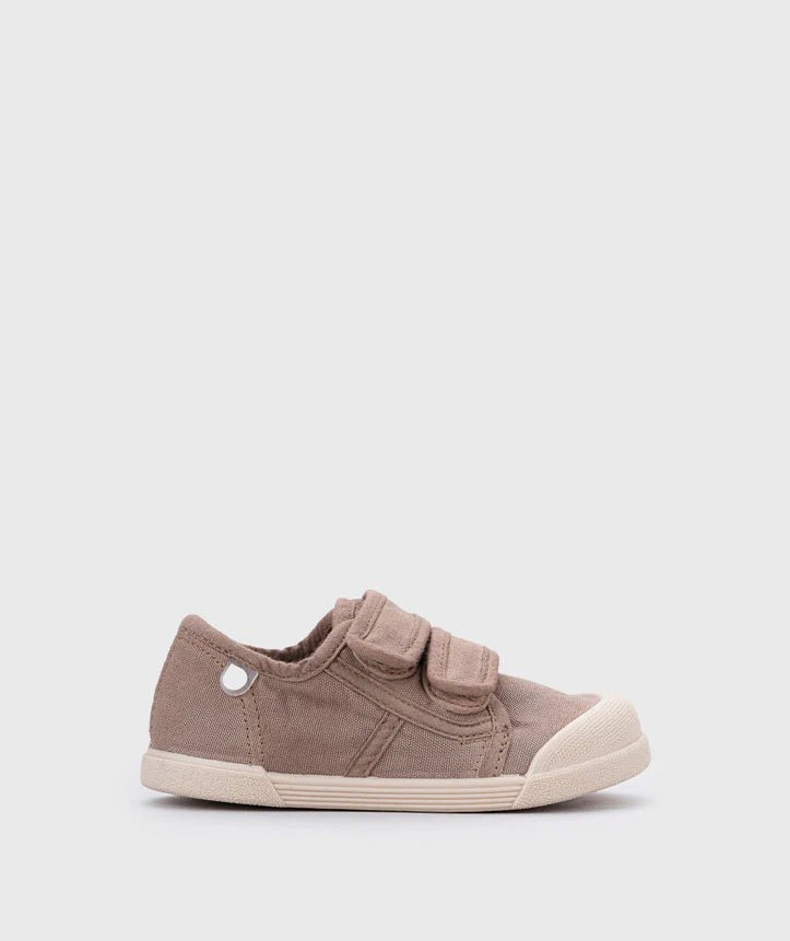 Zapato Lona Cacao con Cierre Magico