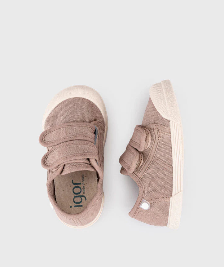 Zapato Lona Cacao con Cierre Magico