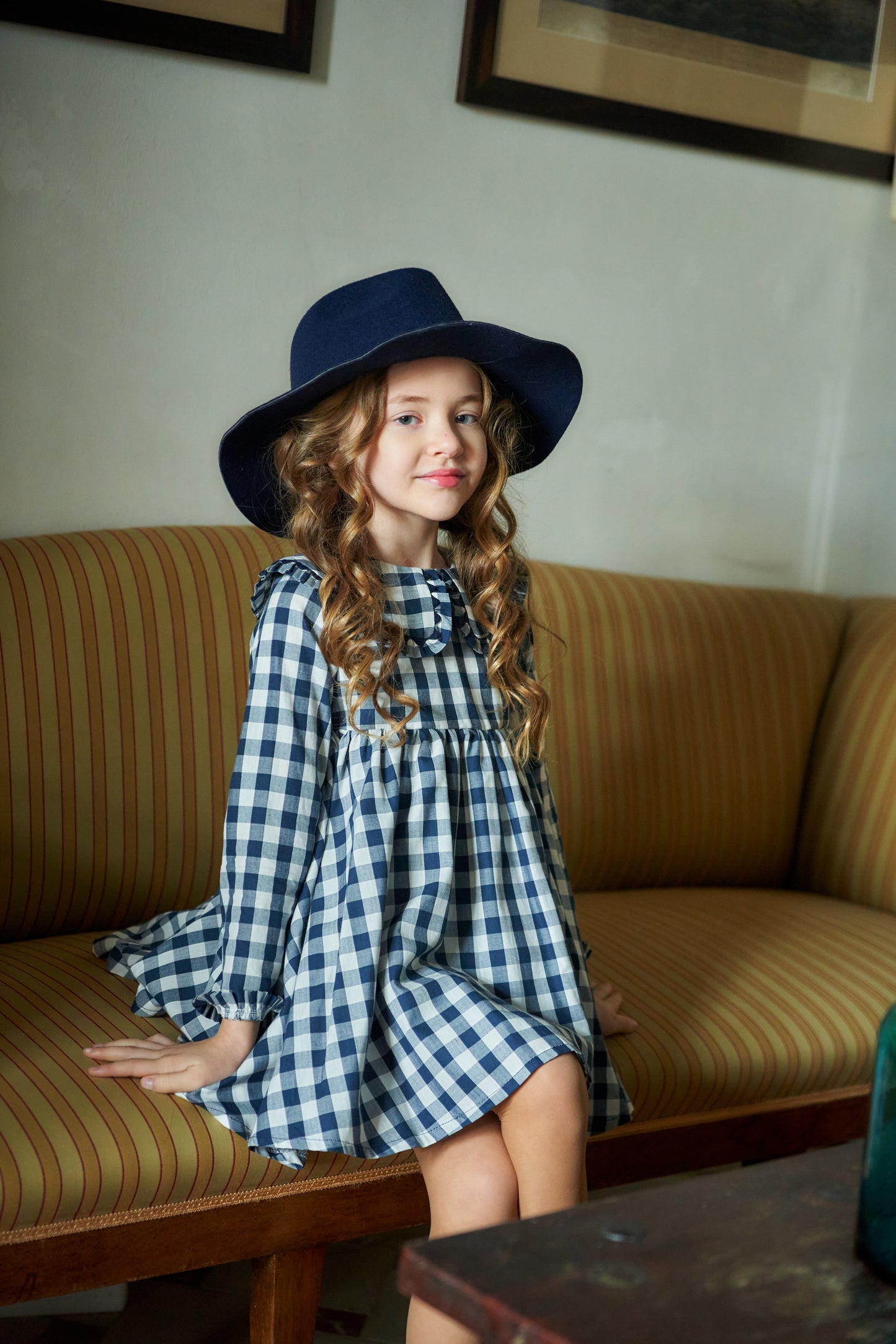 Vestido Cuadros con Maxi Cuello Peter Pan