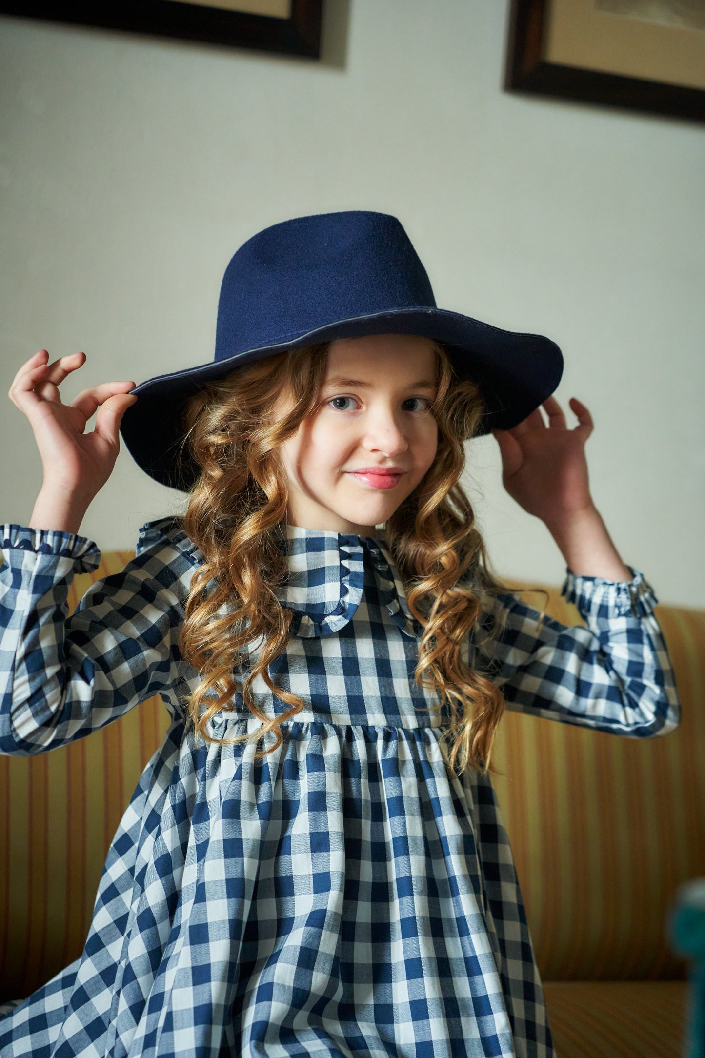 Vestido Cuadros con Maxi Cuello Peter Pan
