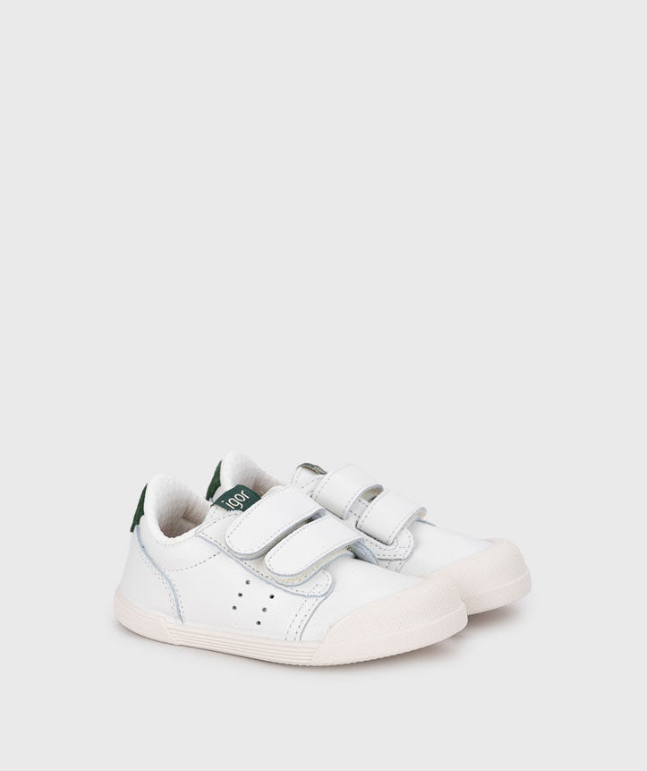 Tennis de Piel Barefoot Blancos con Verde