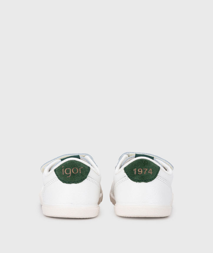 Tennis de Piel Barefoot Blancos con Verde