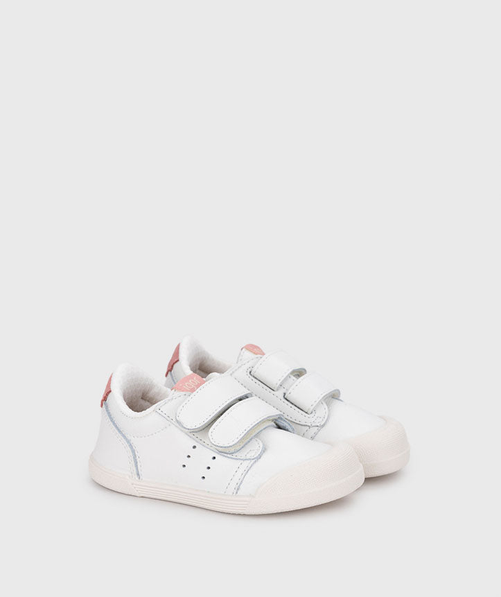 Tennis de Piel Barefoot Blancos con Rosa