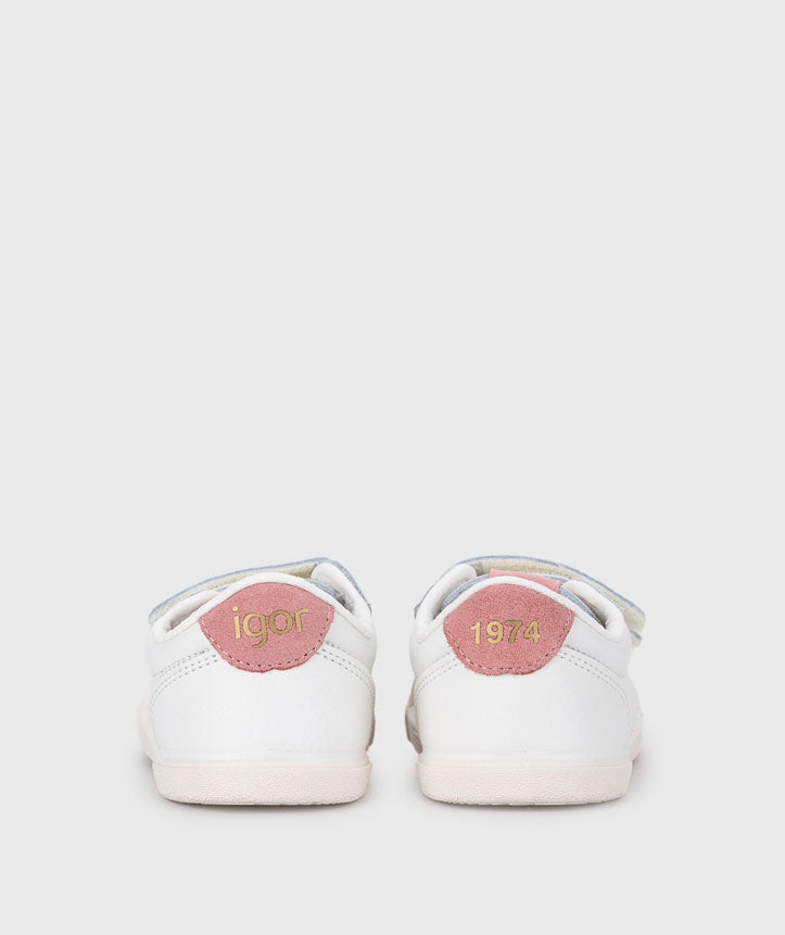 Tennis de Piel Barefoot Blancos con Rosa