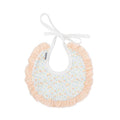 Babero Redondo Puntilla con Flores