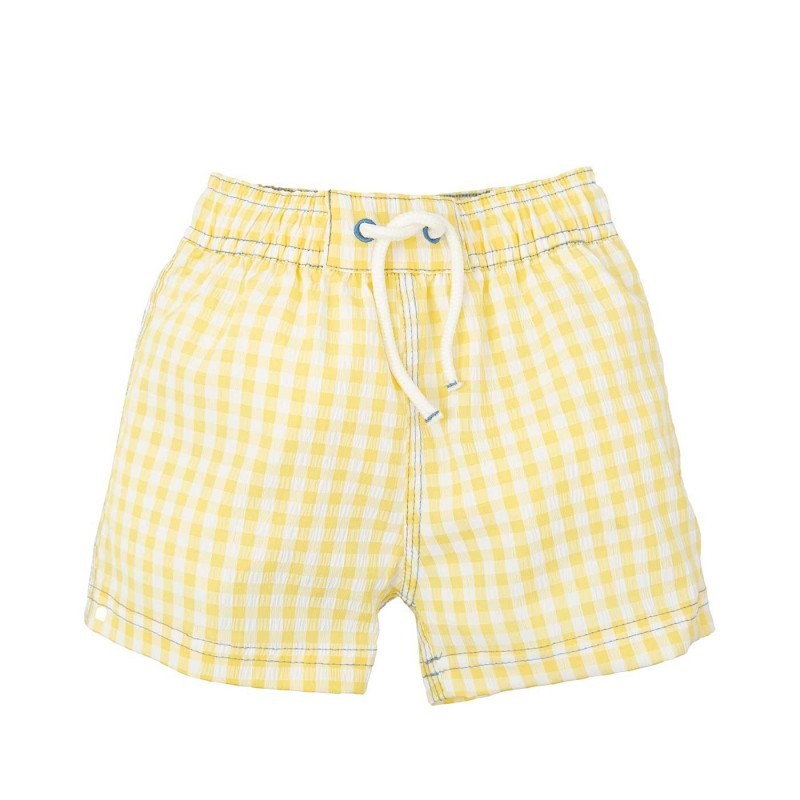 Short de Baño Vichy Amarillo