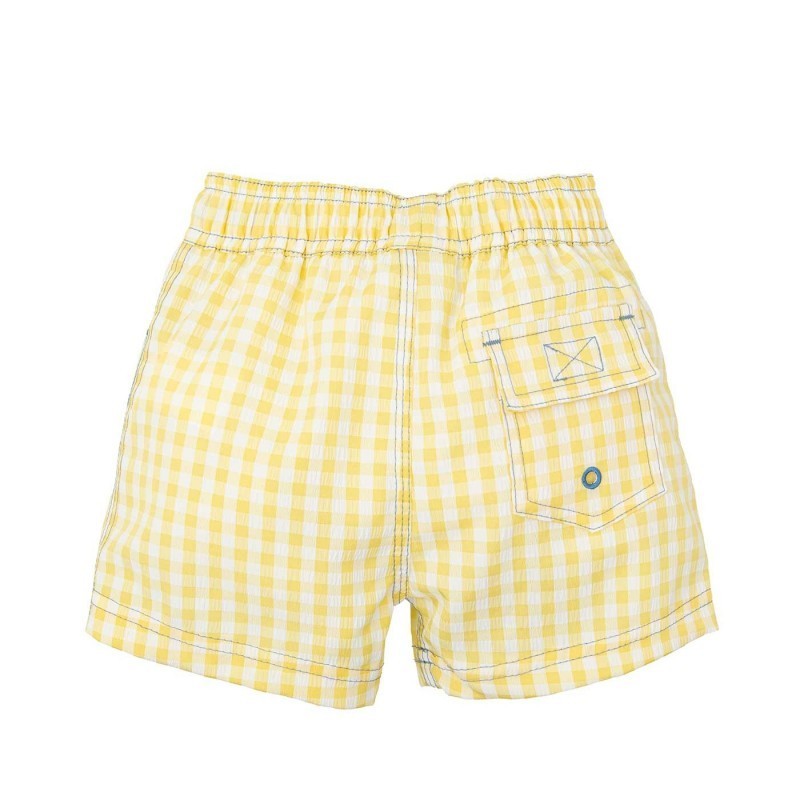 Short de Baño Vichy Amarillo