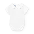 Body Manga Corta Cuello Pique Blanco