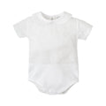 Body Manga Corta Plumeti Cuello Bebe