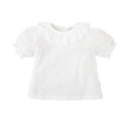 Blusa Blanca de Plumetti Cuello Batista