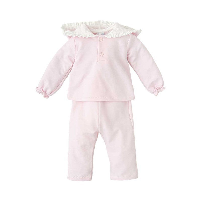 Conjunto Rosa Bebe Algodón Viento