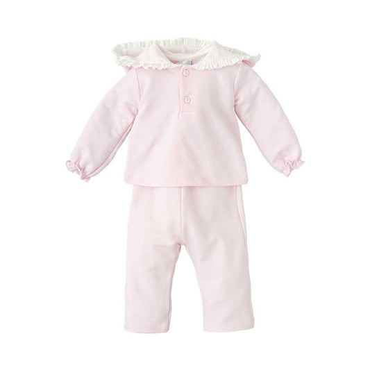 Conjunto Rosa Bebe Algodón Viento