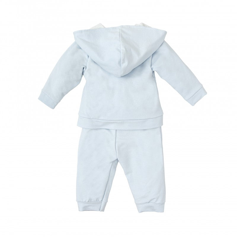 Conjunto Celeste con Capucha Viento