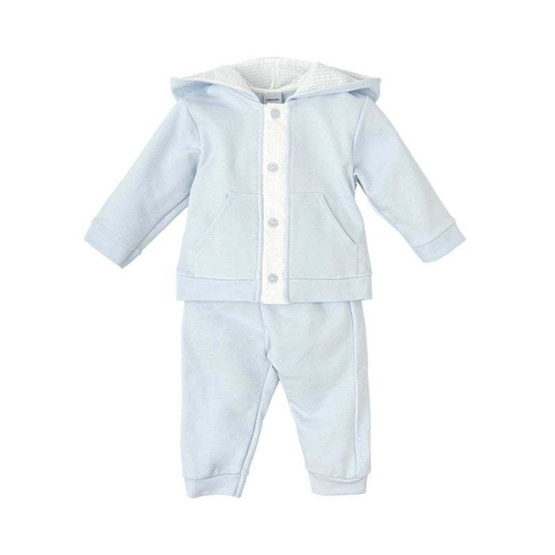 Conjunto Celeste con Capucha Viento