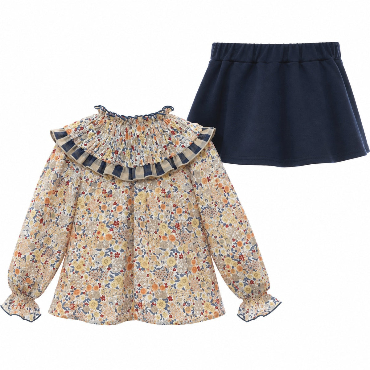Conjunto Niña Falda Short Camelia Náutico - vista trasera