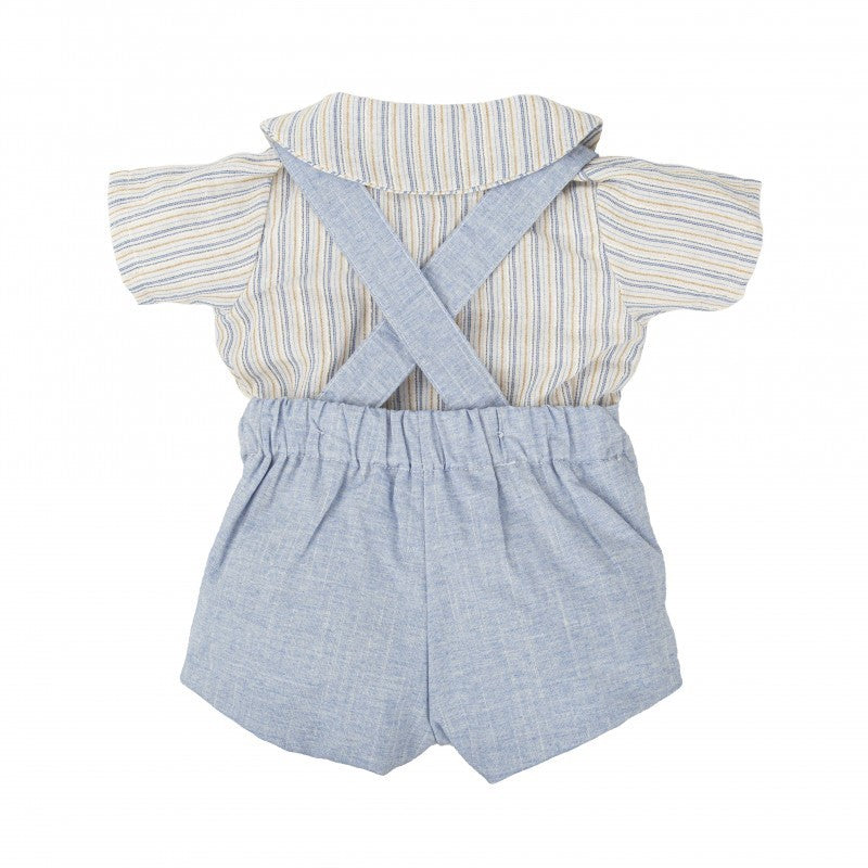 Conjunto de Tirantes con Camisa Estampado de Rayas Cobijo