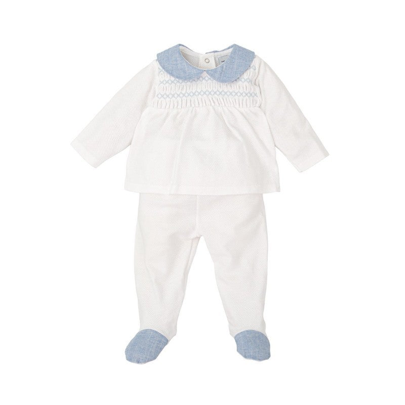 Pijama 2 Piezas con Bordado Nido de Abeja Miel