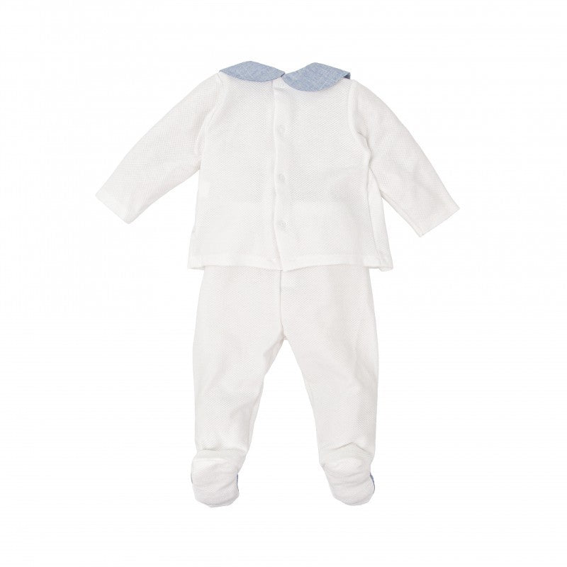 Pijama 2 Piezas con Bordado Nido de Abeja Miel