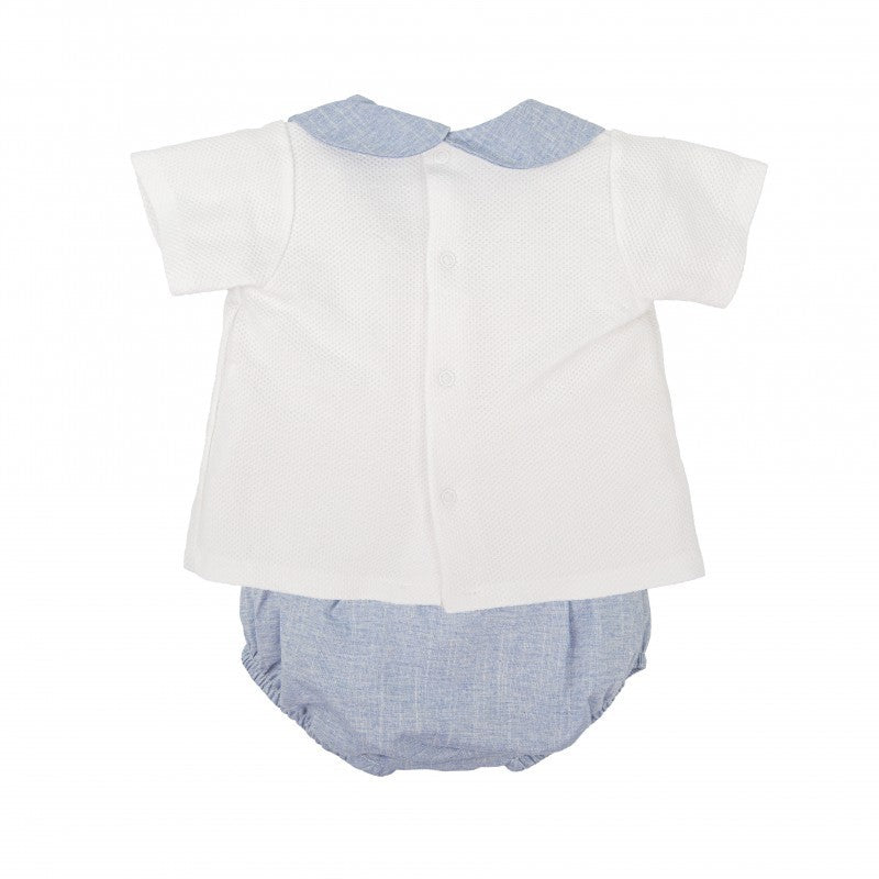 Conjunto Camisa con Nido de Abeja con Bombacho a Juego Miel