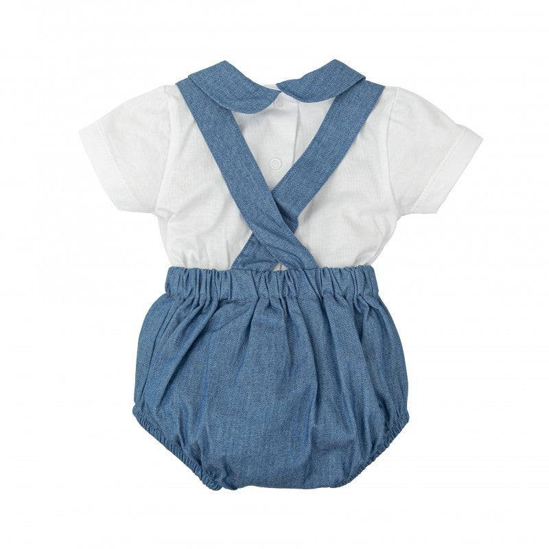 Conjunto Camisa Cuello Peter Pan y Ranita Denim Abrazo