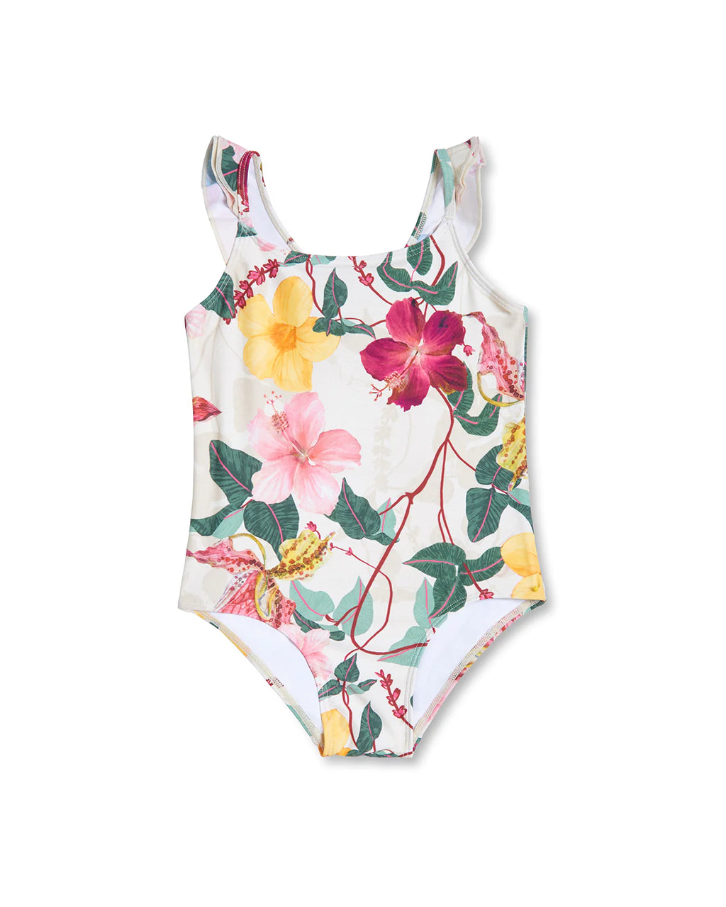 Traje de Baño Hibiscus Entero Vainilla