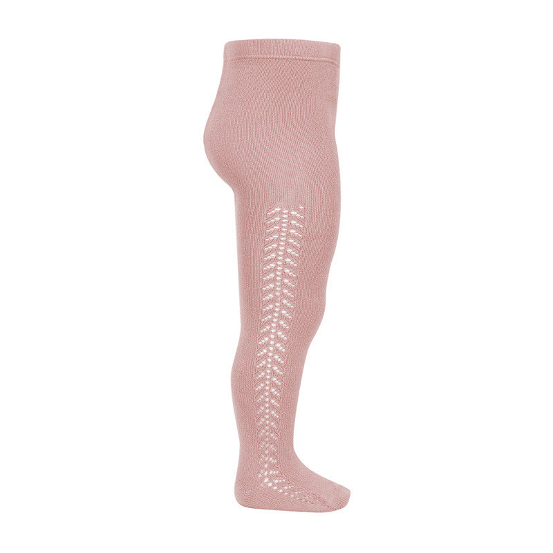 Leotardo Calado Lateral Rosa Palo