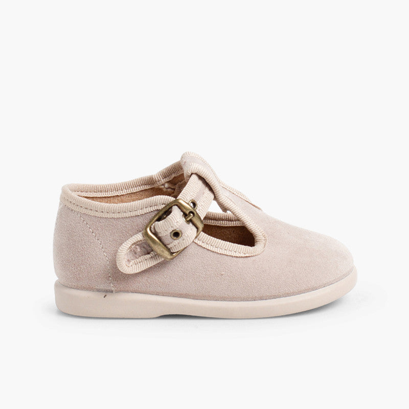 Pepitos Terciopelo Hebilla Beige