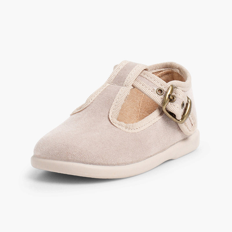 Pepitos Terciopelo Hebilla Beige