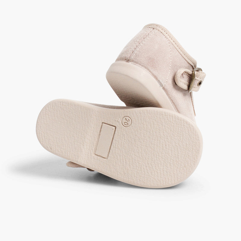 Pepitos Terciopelo Hebilla Beige