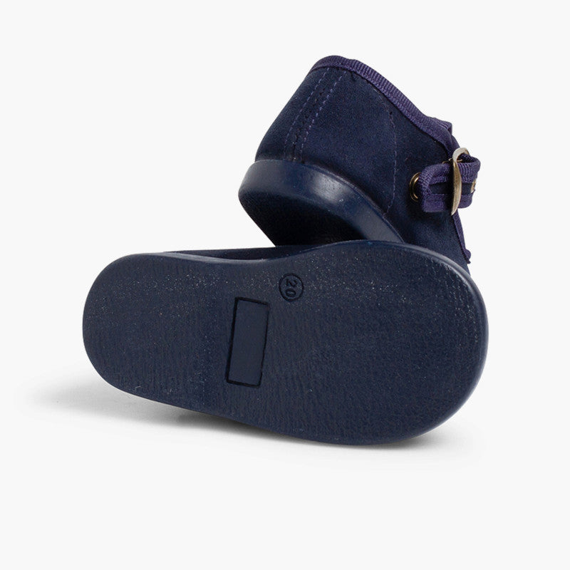 Pepitos Terciopelo Hebilla Marino