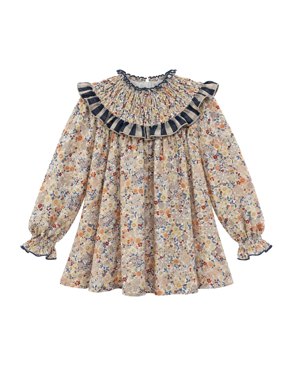 Vestido Infantil Camelia Náutico - vista delantera