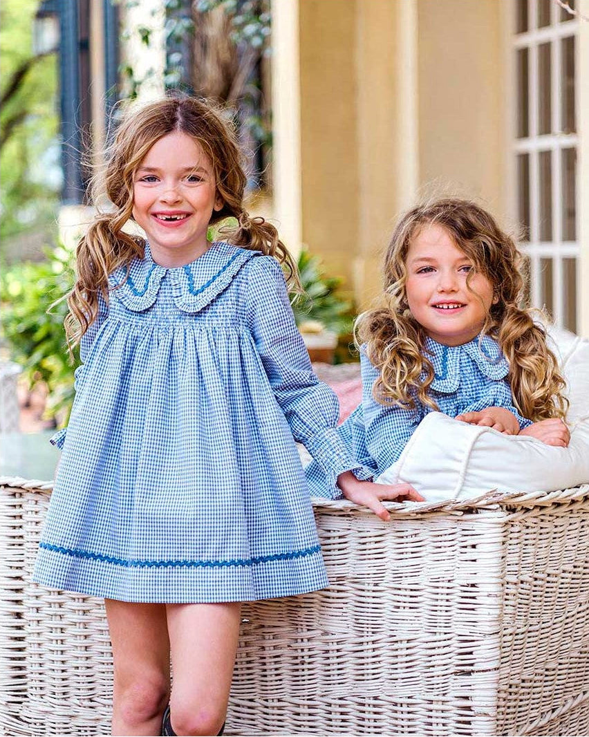 Vestido Colección Seda Azul Empolvado