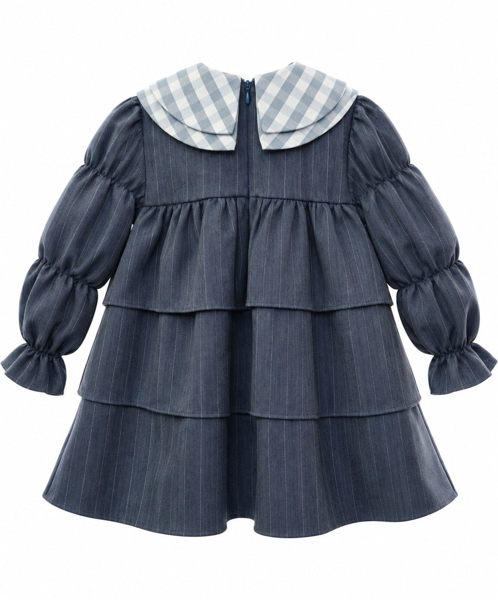 Vestido Infantil Nieves Azul Niebla - vista trasera