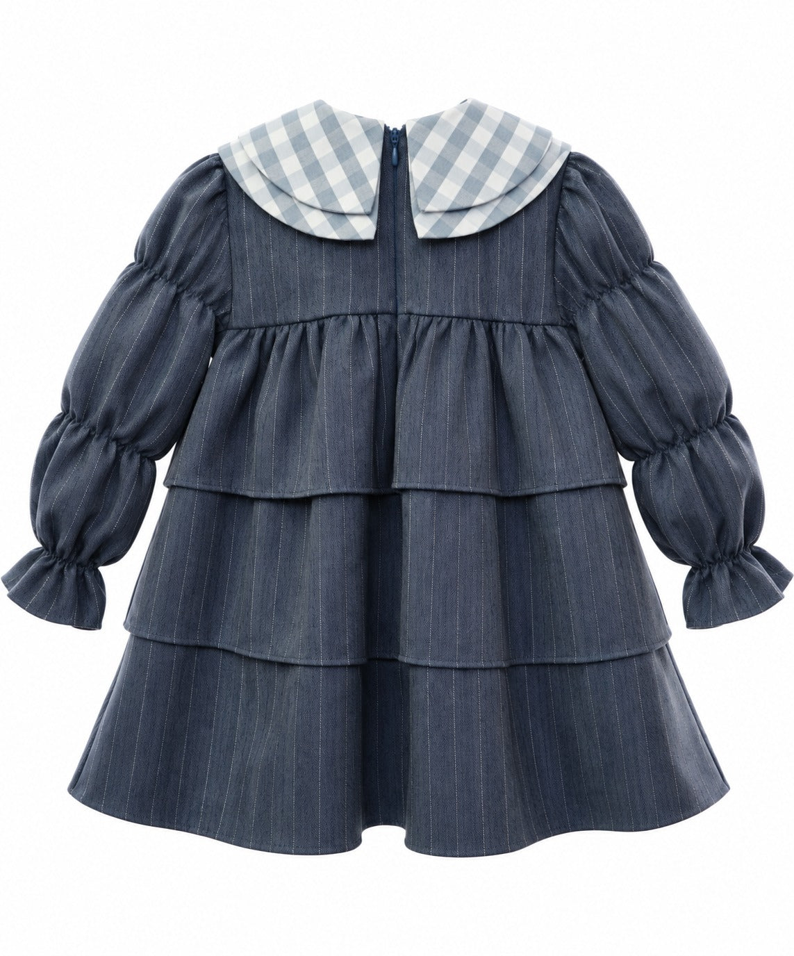 Vestido Infantil Nieves Azul Niebla - vista trasera
