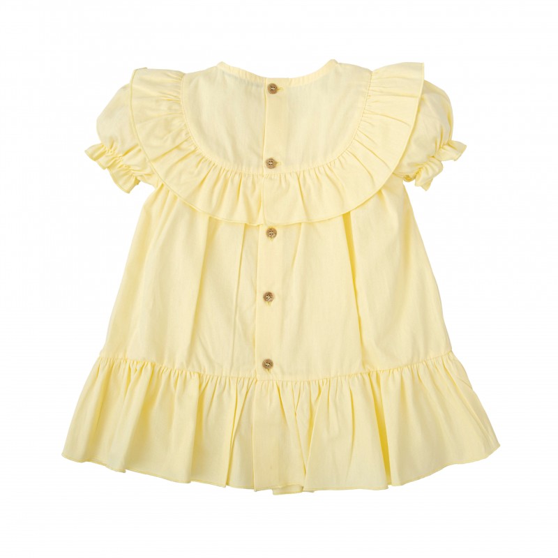 Vestido Amarillo Bordado Aurora