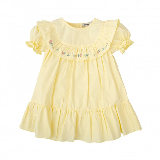 Vestido Amarillo Bordado Aurora