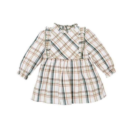 Vestido Cuadros Manga Larga Olmo