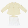 Conjunto Manga Larga de Bermuda en Amarillo