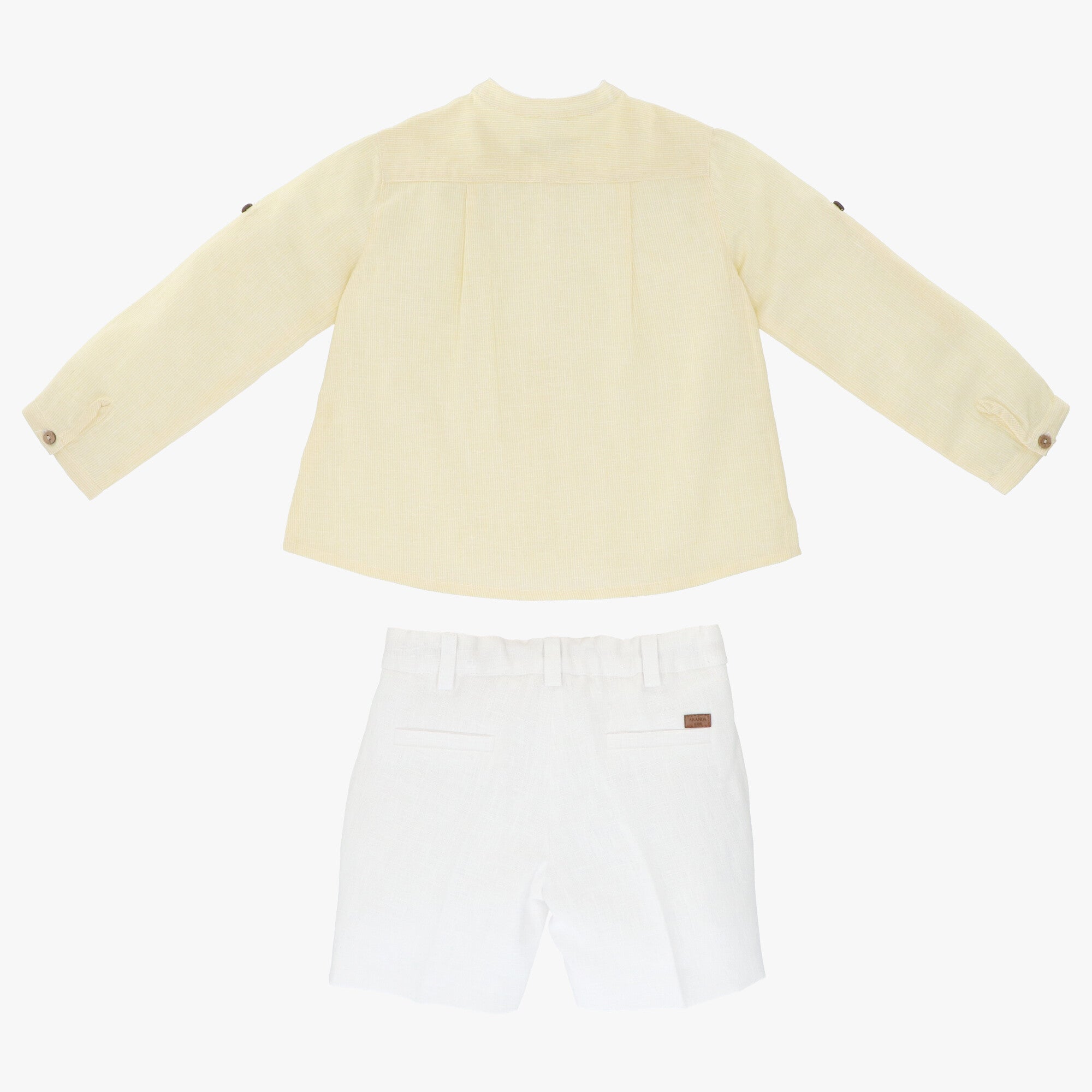 Conjunto Manga Larga de Bermuda en Amarillo