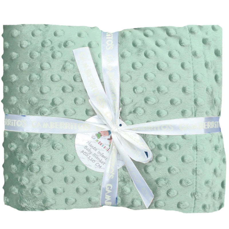 Manta Extra Suave con Osito Verde Empolvado