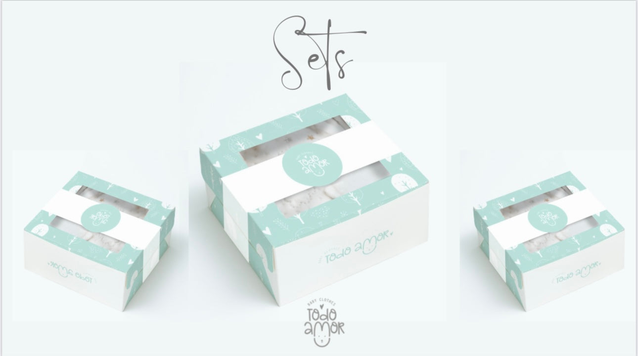 Caja de Regalo de 3 Piezas en Blanco