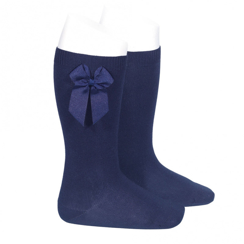 Calcetines Altos con Lazo Marino