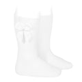 Calcetines Altos con Lazo Blanco