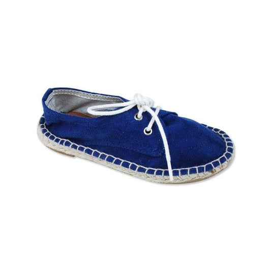 Zapato Gamuza Trenzado con Suela Yute Azul